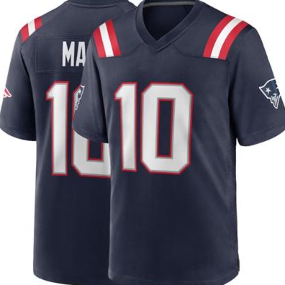 NWT Multiple Sizes Drake Maye #10 New England Patriots Jersey Rookie